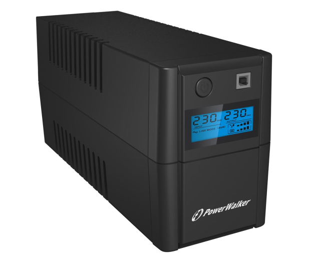 Power Walker LINE-INTERACTIVE (850VA/480W, 2x Schuko, LCD, AVR) - 544089 - zdjęcie